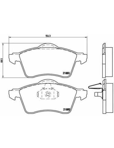 Pastillas de freno delanteras BREMBO P 85 047 - VW TRANSPORTER Mk IV Caja/Chasis