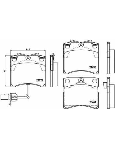 Pastillas de freno delanteras BREMBO P 85 048 - VW TRANSPORTER Mk IV Caja/Chasis