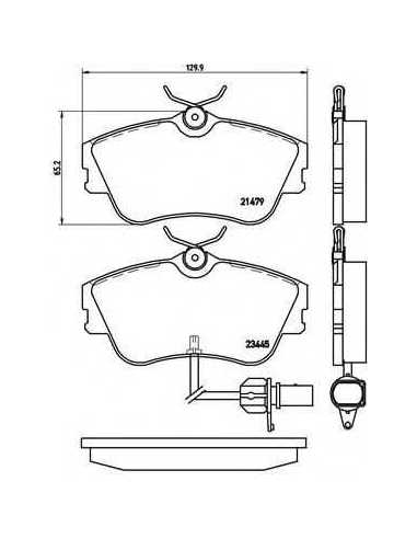Pastillas de freno delanteras BREMBO P 85 050 - VW TRANSPORTER Mk IV Caja/Chasis