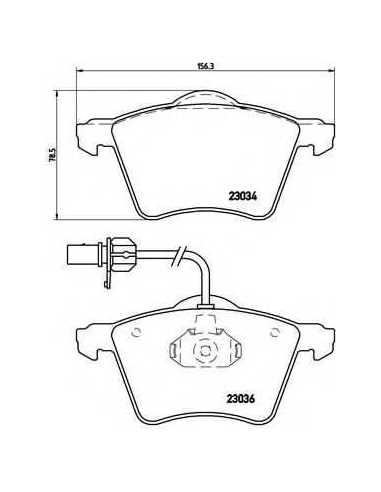Pastillas de freno delanteras BREMBO P 85 052 - VW TRANSPORTER Mk IV Caja/Chasis