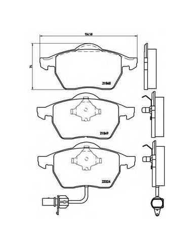 Pastillas de freno delanteras BREMBO P 85 060 - VW SHARAN