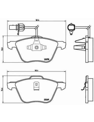 Pastillas de freno delanteras BREMBO P 85 061 - FORD GALAXY