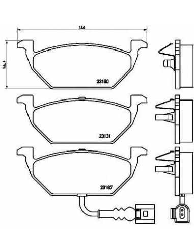 Pastillas de freno delanteras BREMBO P 85 072 - VW POLO