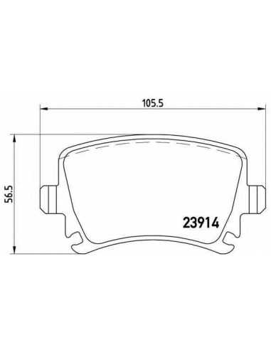Pastillas de freno traseras BREMBO P 85 073 - SKODA OCTAVIA Combi