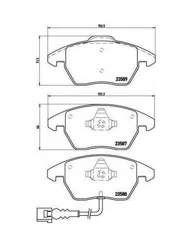 Pastillas de freno delanteras BREMBO P 85 075 - VW PASSAT Variant