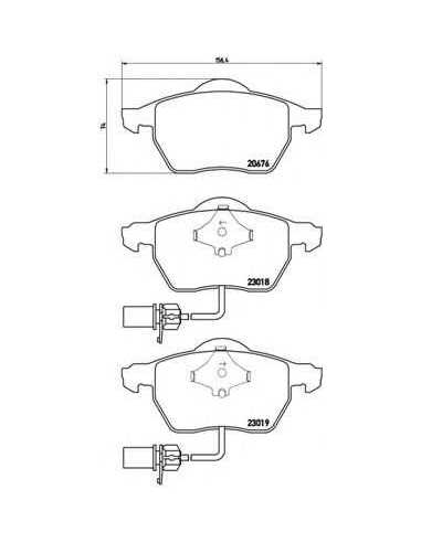 Pastillas de freno delanteras BREMBO P 85 085 - AUDI A6 Sedán