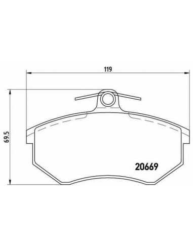 Pastillas de freno delanteras BREMBO P 85 092 - AUDI 80 Avant