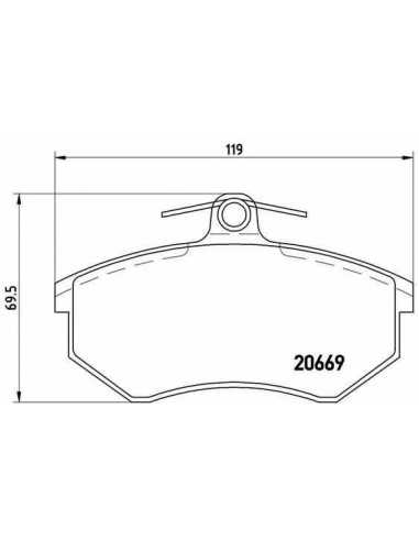 Pastillas de freno delanteras BREMBO P 85 093 - AUDI 4000