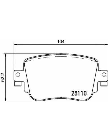 Pastillas de freno traseras BREMBO P 85 135 - SEAT LEON ST