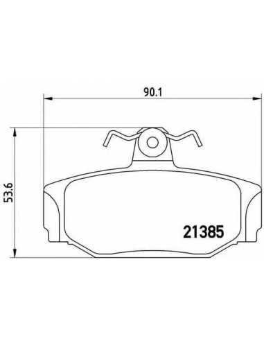 Pastillas de freno traseras BREMBO P 86 009 - VOLVO S90 Sedán