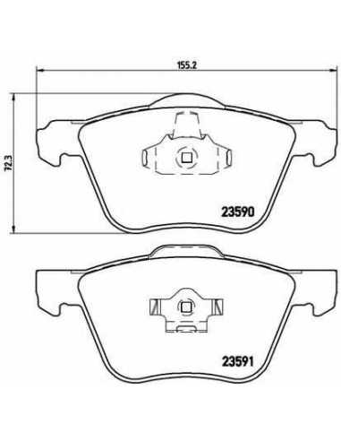 Pastillas de freno delanteras BREMBO P 86 022 - VOLVO V70 Mk II