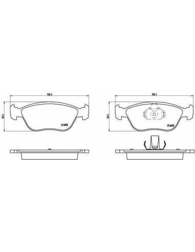 Pastillas de freno delanteras BREMBO P 86 024 - VOLVO C70 I Descapotable