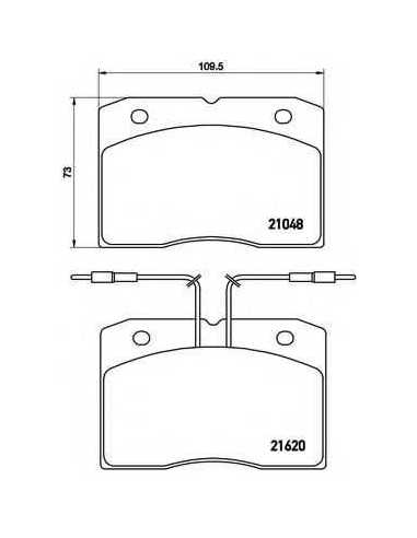 Pastillas de freno delanteras BREMBO P A6 003 - ALFA ROMEO AR 8 Caja/Chasis