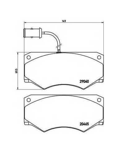 Pastillas de freno delanteras BREMBO P A6 005 - IVECO DAILY I Caja/Chasis
