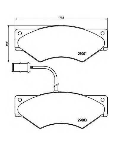 Pastillas de freno BREMBO P A6 008 - IVECO DAILY II Volquete
