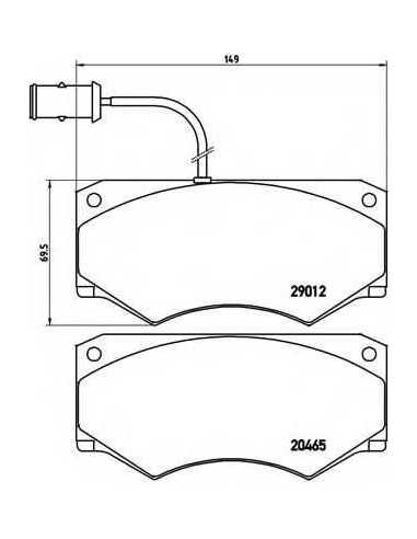Pastillas de freno delanteras BREMBO P A6 013 - IVECO DAILY II Volquete