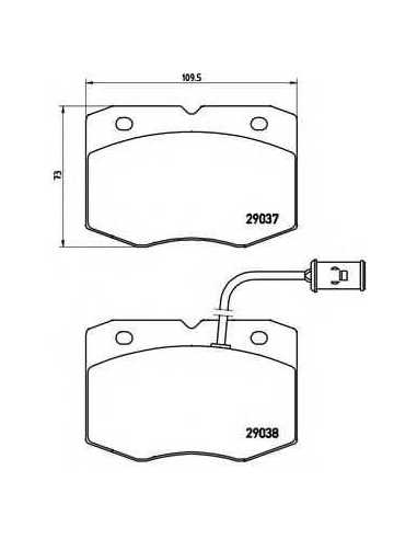 Pastillas de freno delanteras BREMBO P A6 014 - IVECO DAILY II Caja/Chasis
