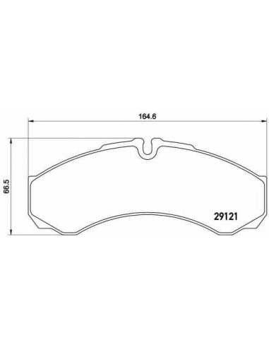 Pastillas de freno BREMBO P A6 017 - IVECO DAILY II Volquete