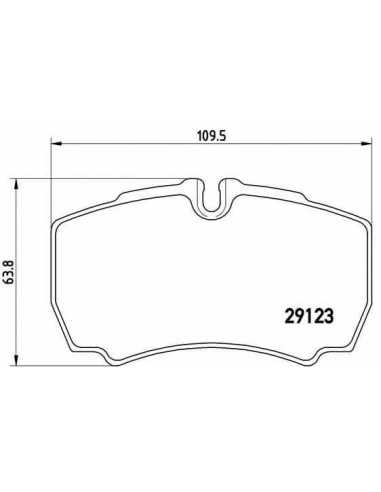 Pastillas de freno traseras BREMBO P A6 023 - IVECO DAILY V Caja/Chasis