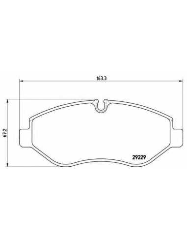 Pastillas de freno delanteras BREMBO P A6 026 - IVECO DAILY IV Volquete