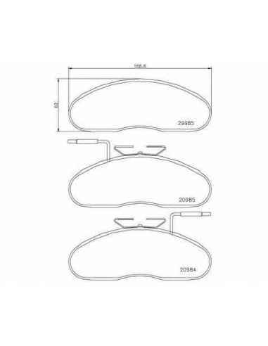 Pastillas de freno delanteras BREMBO P B7 002 - RENAULT TRUCKS MESSENGER Volquete