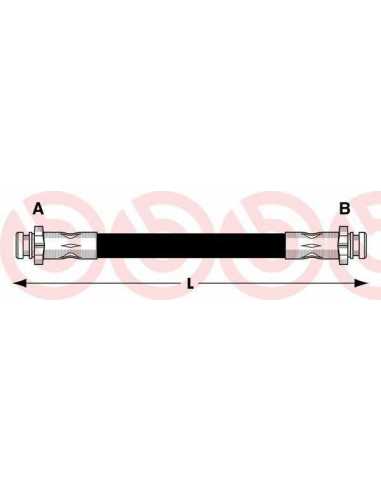 Latiguillo de frenos eje trasero izquierda/derecha BREMBO T 15 001 - DAEWOO MATIZ