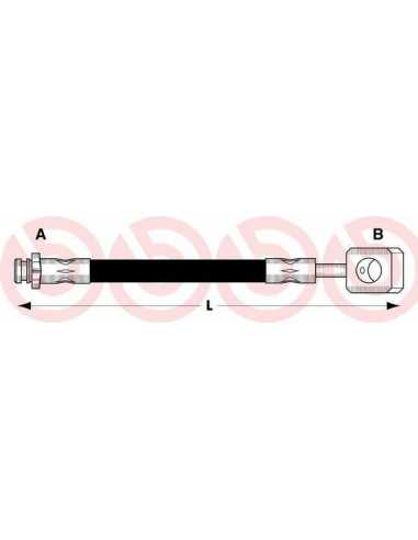 Latiguillo de frenos eje delantero izquierda/derecha BREMBO T 15 002 - DAEWOO MATIZ