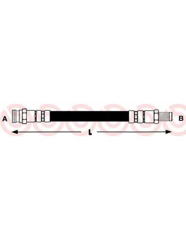 Latiguillo de frenos eje trasero izquierda/derecha BREMBO T 23 126 - LANCIA THEMA SW