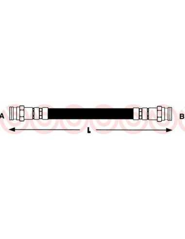 Latiguillo de frenos eje trasero izquierda/derecha BREMBO T 23 127 - FIAT FIORINO Furgón