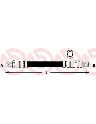 Latiguillo de frenos eje trasero izquierda/derecha BREMBO T 24 045 - FORD MONDEO Mk II