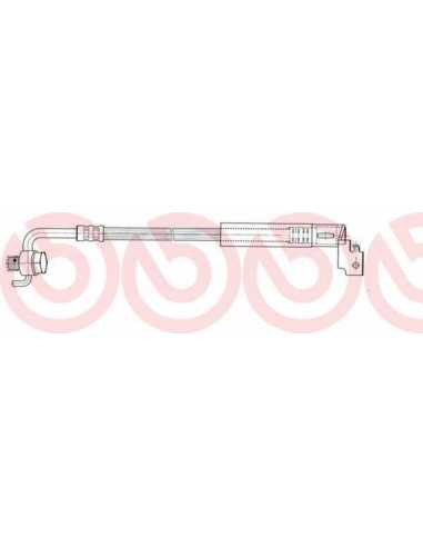 Latiguillo de frenos eje delantero izquierda BREMBO T 24 076 - FORD ESCORT CLASSIC Turnier