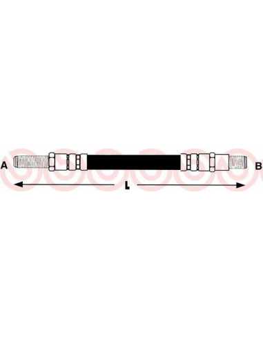 Latiguillo de frenos izquierda/derecha BREMBO T 24 077 - ASTON MARTIN DB6 Descapotable