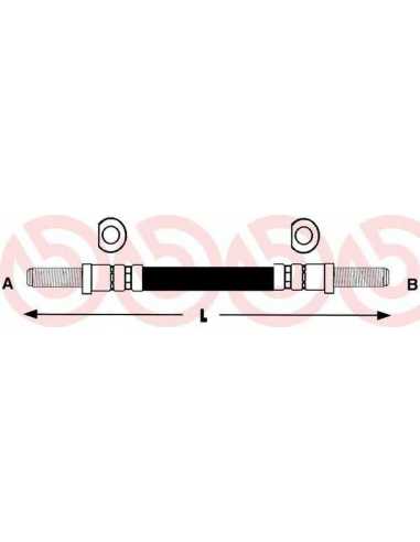 Latiguillo de frenos eje trasero izquierda/derecha BREMBO T 24 078 - FORD ESCORT Mk VI