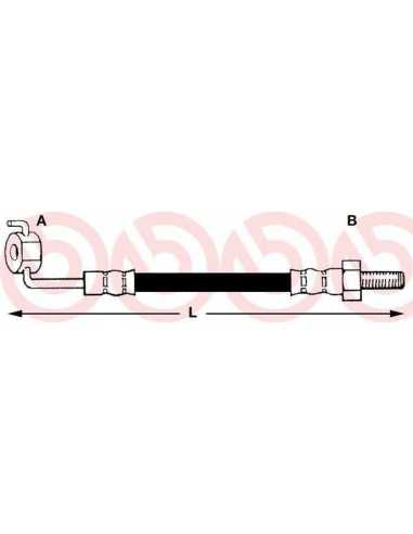 Latiguillo de frenos eje delantero derecha BREMBO T 24 086 - FORD ESCORT Mk III