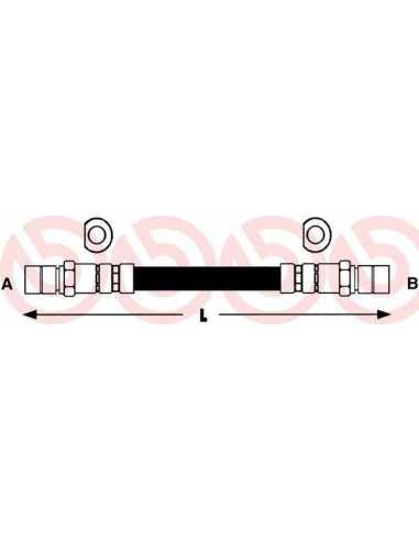 Latiguillo de frenos eje trasero izquierda/derecha BREMBO T 59 002 - DAEWOO CIELO