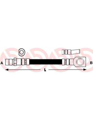 Latiguillo de frenos eje delantero izquierda/derecha BREMBO T 59 005 - OPEL COMBO