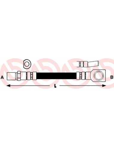 Latiguillo de frenos izquierda/derecha BREMBO T 59 006 - OPEL KADETT C Ranchera familiar