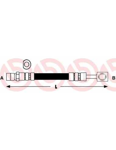 Latiguillo de frenos izquierda/derecha BREMBO T 59 009 - OPEL COMBO