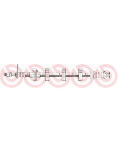 Latiguillo de frenos eje delantero derecha BREMBO T 61 034 - PEUGEOT 406 Coupé