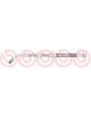 Latiguillo de frenos eje trasero derecha BREMBO T 61 060 - CITROËN C5 II Break