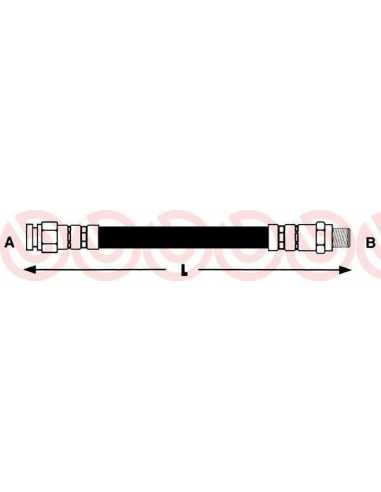Latiguillo de frenos eje delantero izquierda/derecha BREMBO T 68 004 - RENAULT RODEO 4