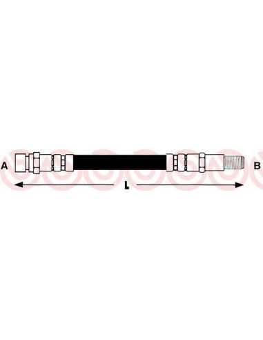 Latiguillo de frenos eje delantero izquierda/derecha BREMBO T 68 005 - RENAULT 17