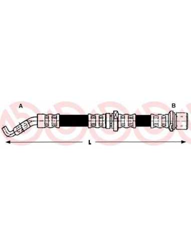 Latiguillo de frenos eje delantero izquierda BREMBO T 78 001 - SUBARU IMPREZA Sedán