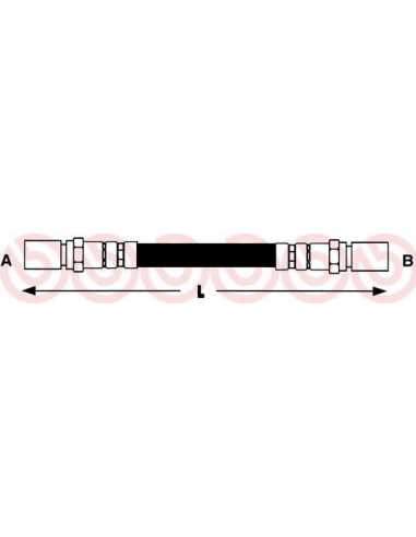 Latiguillo de frenos izquierda/derecha BREMBO T 78 006 - SUBARU SUMO Autobús