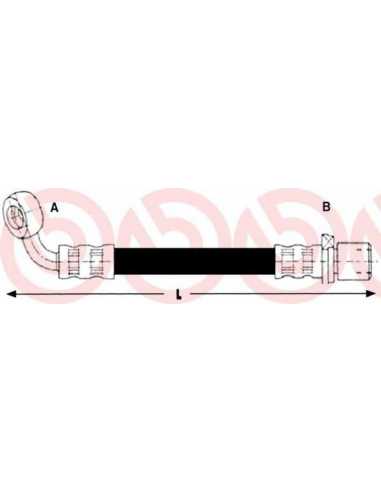 Latiguillo de frenos eje trasero izquierda BREMBO T 83 101 - TOYOTA LAND CRUISER - BUNDERA