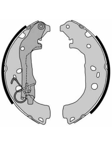 Zapata de freno eje trasero BREMBO S 23 518 - FIAT IDEA