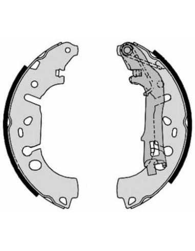 Zapata de freno eje trasero BREMBO S 23 531 - FIAT LINEA