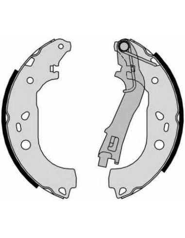 Zapata de freno eje trasero BREMBO S 23 533 - FIAT FIORINO Furgón/ranchera familiar