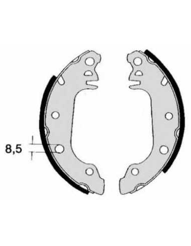 Zapata de freno eje trasero BREMBO S 23 569 - FORD FIESTA  