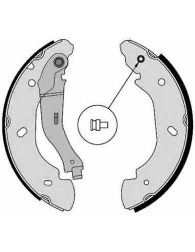 Zapata de freno eje trasero BREMBO S 24 538 - FORD TRANSIT Van